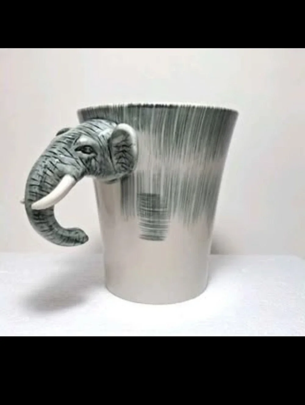 PIER ONE Hand-Painted Collectable Elephant Coffee Mug - NEW